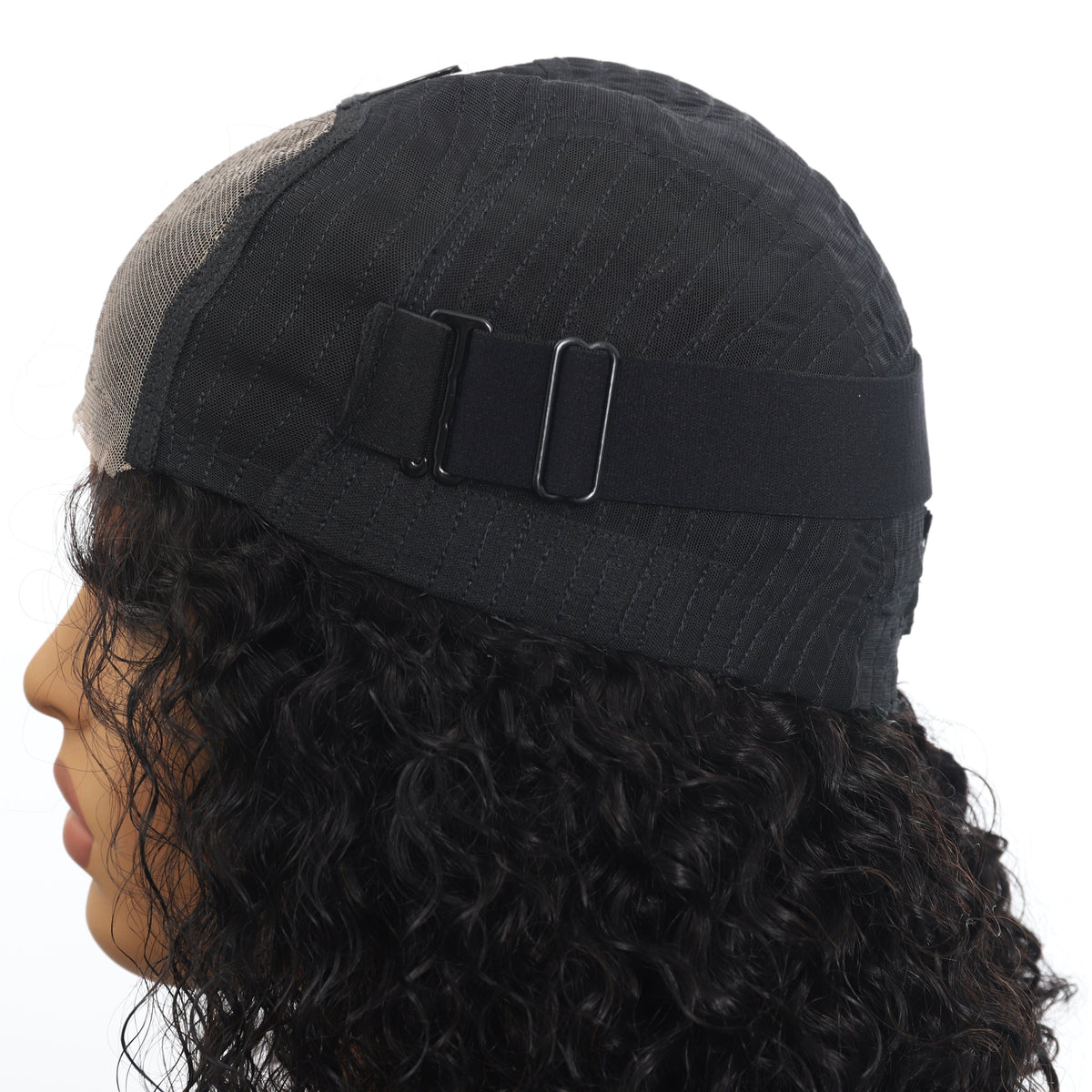AILUXY Perruque Sans Colle 4x4 Lace Frontal Perruque Curly Vrais Cheveux Humains