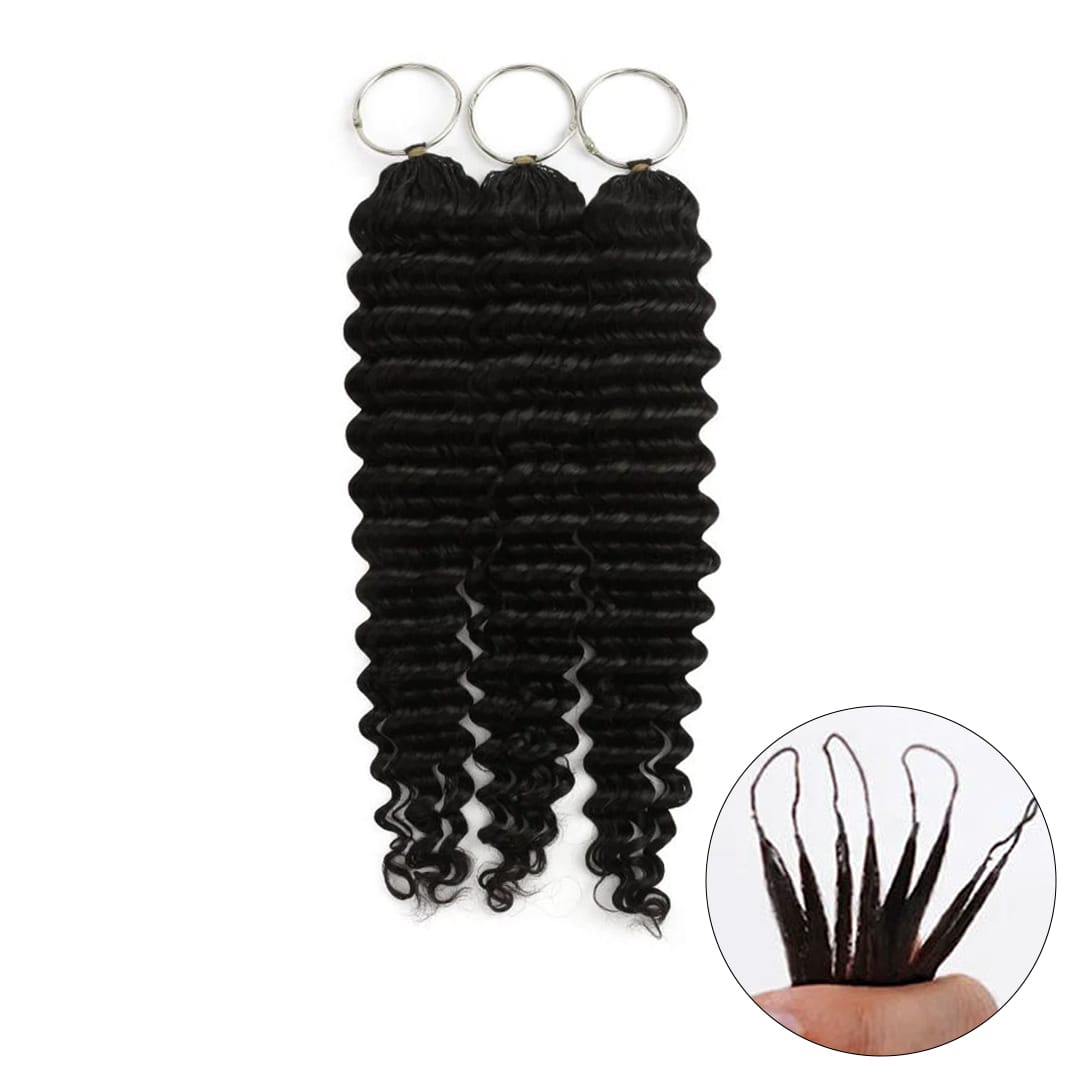 AILUXY Tissage à Nœuds Plumes Loose Wave, Vagues Décontractées et Aérées, Texture Souple et Facile à Coiffer, Polyvalentes pour Toutes Coiffures