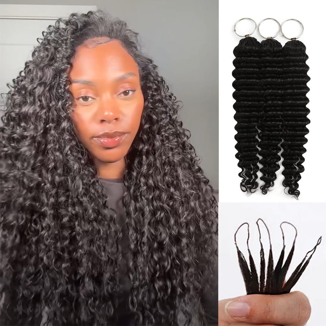 AILUXY Tissage à Nœuds Plumes Loose Wave, Vagues Décontractées et Aérées, Texture Souple et Facile à Coiffer, Polyvalentes pour Toutes Coiffures