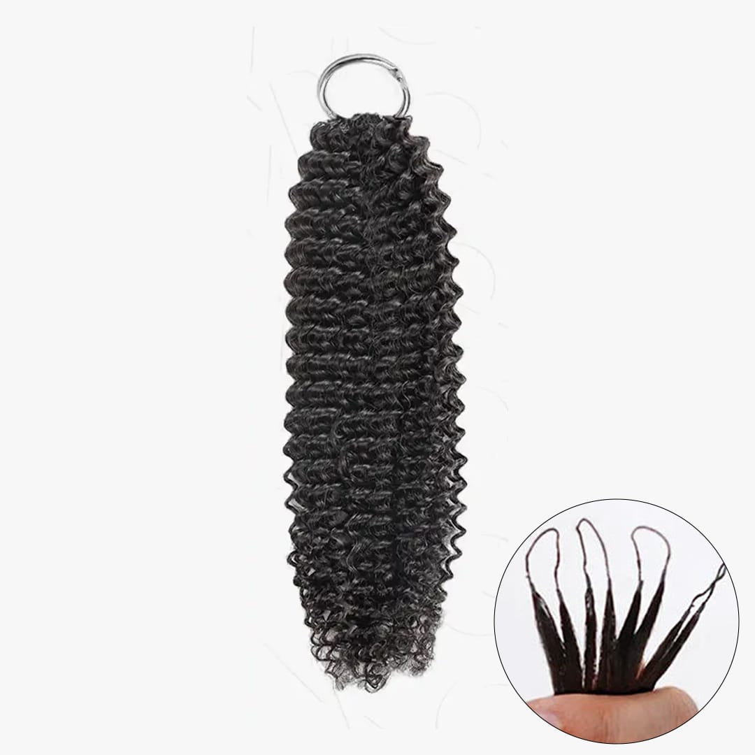 AILUXY Tissage à Nœuds Plumes Style Deep Wave, Ondulations Définies et Aérées, Volume Garanti, Polyvalentes pour Toutes Coiffures Crépues
