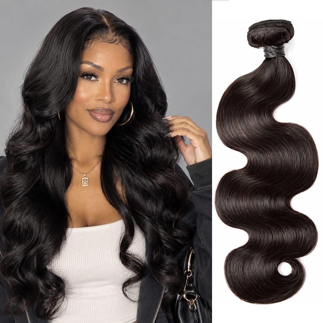 AILUXY Tissage Body Wave Noir 100% Cheveux Humains