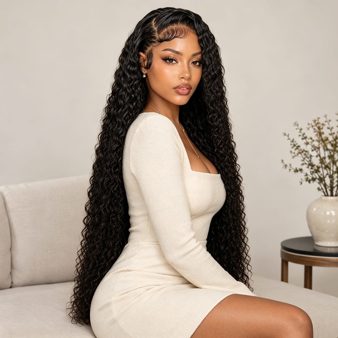 AILUXY Tissage Bouclé Noir 3 Paquets 100% Cheveux Humains