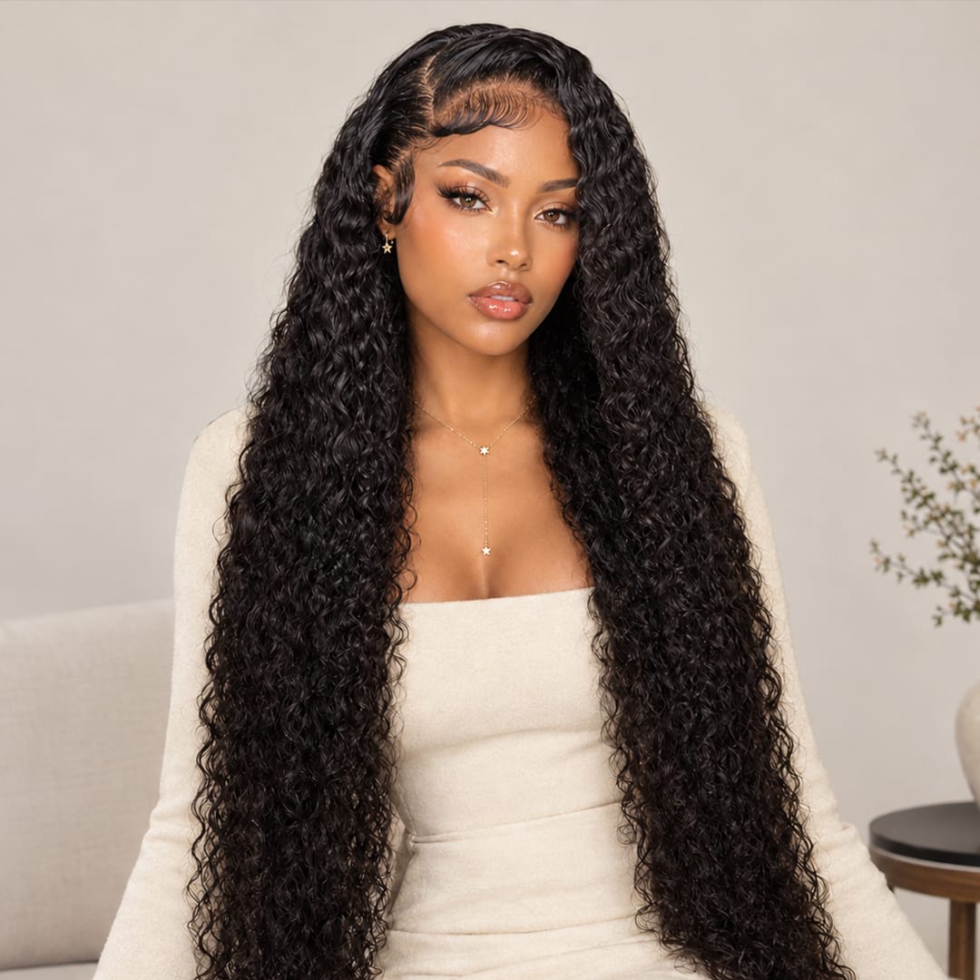 AILUXY Tissage Bouclé Noir 3 Paquets 100% Cheveux Humains