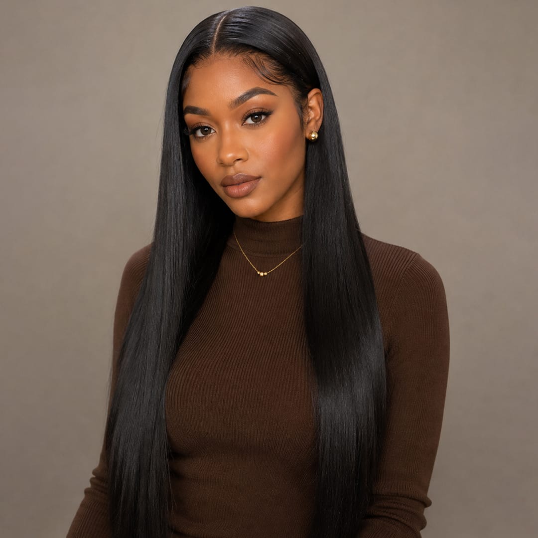 AILUXY Tissage Lisse Noir 3 Paquets 100% Cheveux Humains