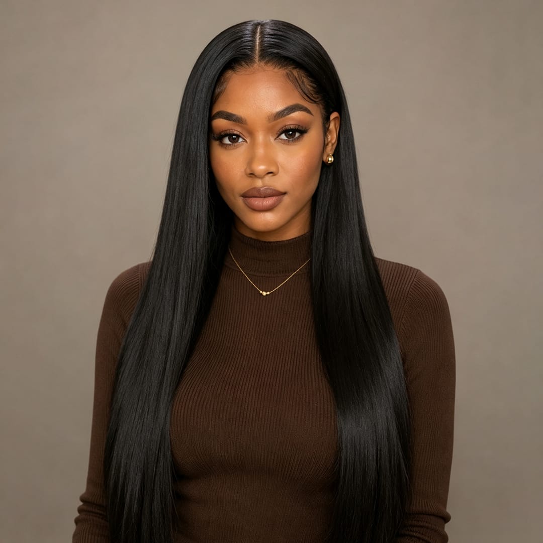 AILUXY Tissage Lisse Noir 3 Paquets 100% Cheveux Humains