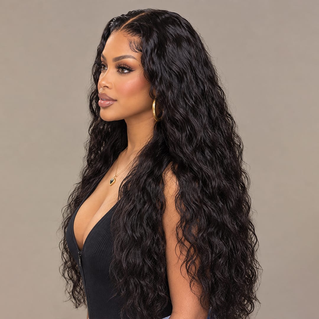 AILUXY Tissage Water Wave Noir 100% Cheveux Humains