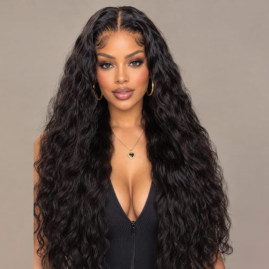 AILUXY Tissage Water Wave Noir 100% Cheveux Humains