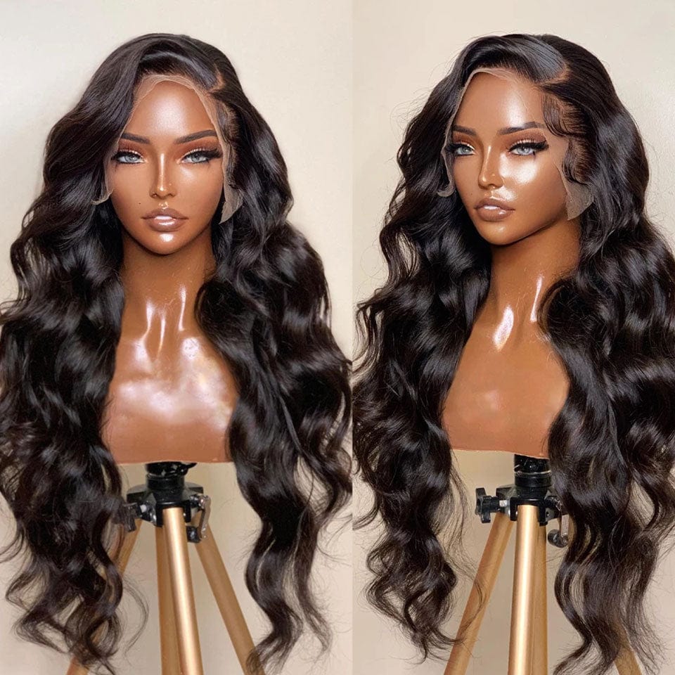 Copy of AILUXY 13x4 Lace Frontal Body Wave Longue Noir Perruque 100% Cheveux Humians