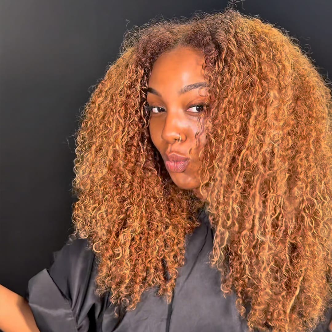 AILUXY  Perruque afro à volume généreux couleur cuivrée naturelle style Afro dynamique adapté au quotidien