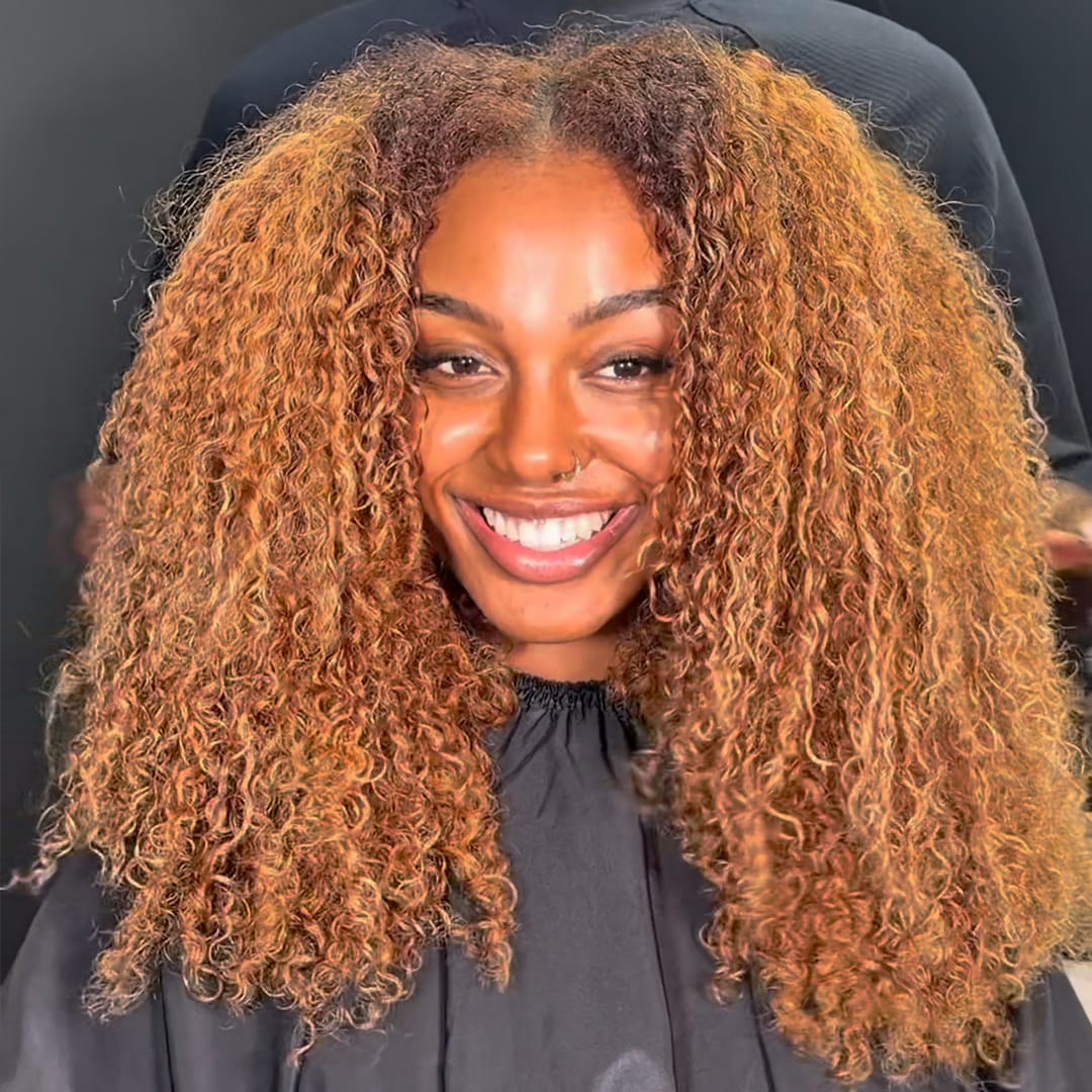 AILUXY  Perruque afro à volume généreux couleur cuivrée naturelle style Afro dynamique adapté au quotidien