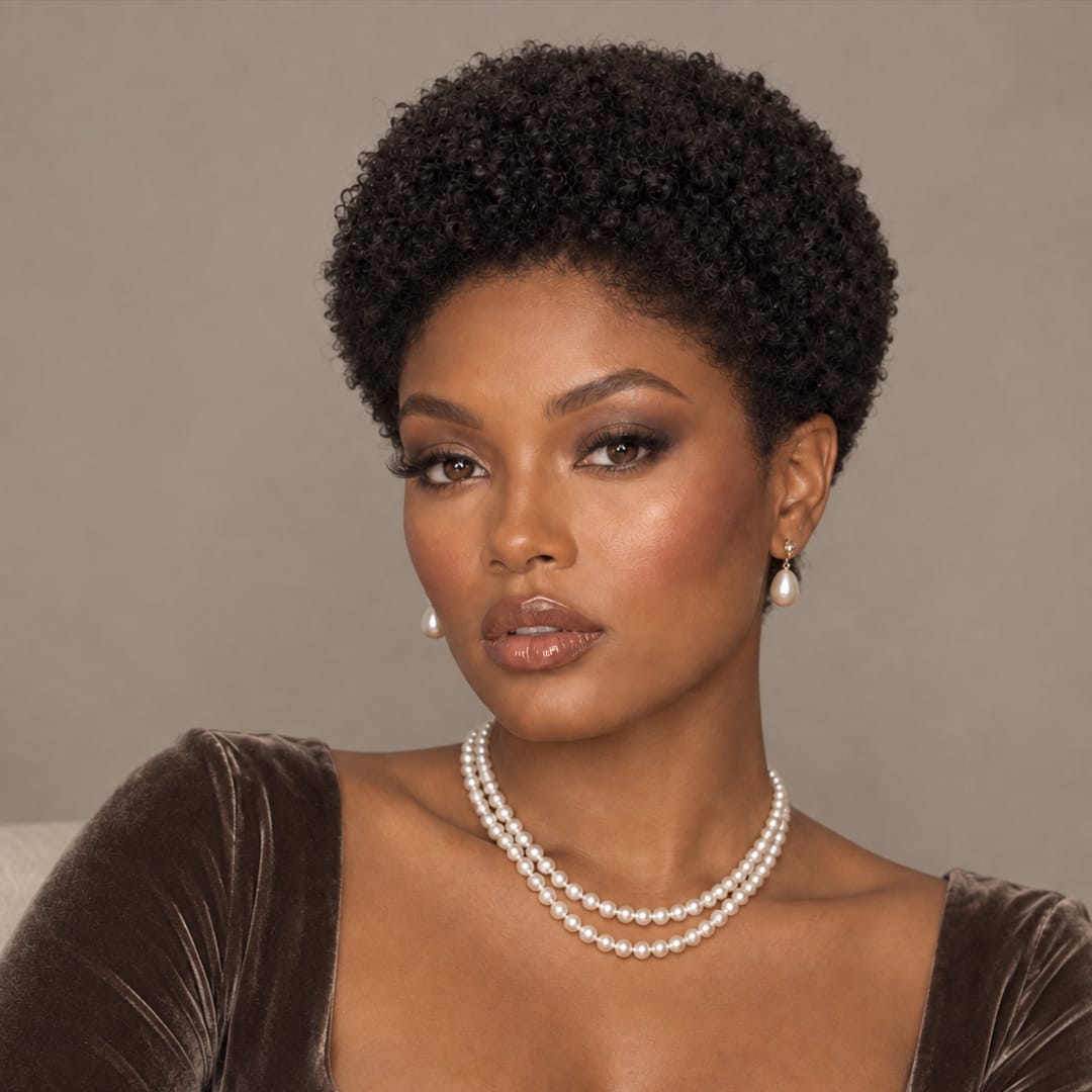 AILUXY 13x4 Lace Bob Noir Perruque afro curly