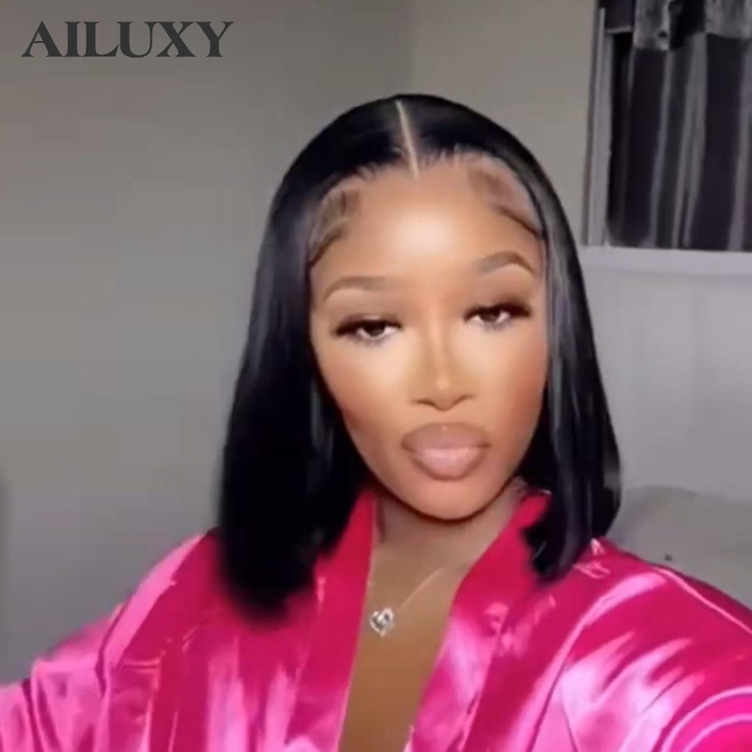 AILUXY Perruque BOB Lisse : Luxe Naturel + Élégance Française - Look Invisible & Confort Optimal !