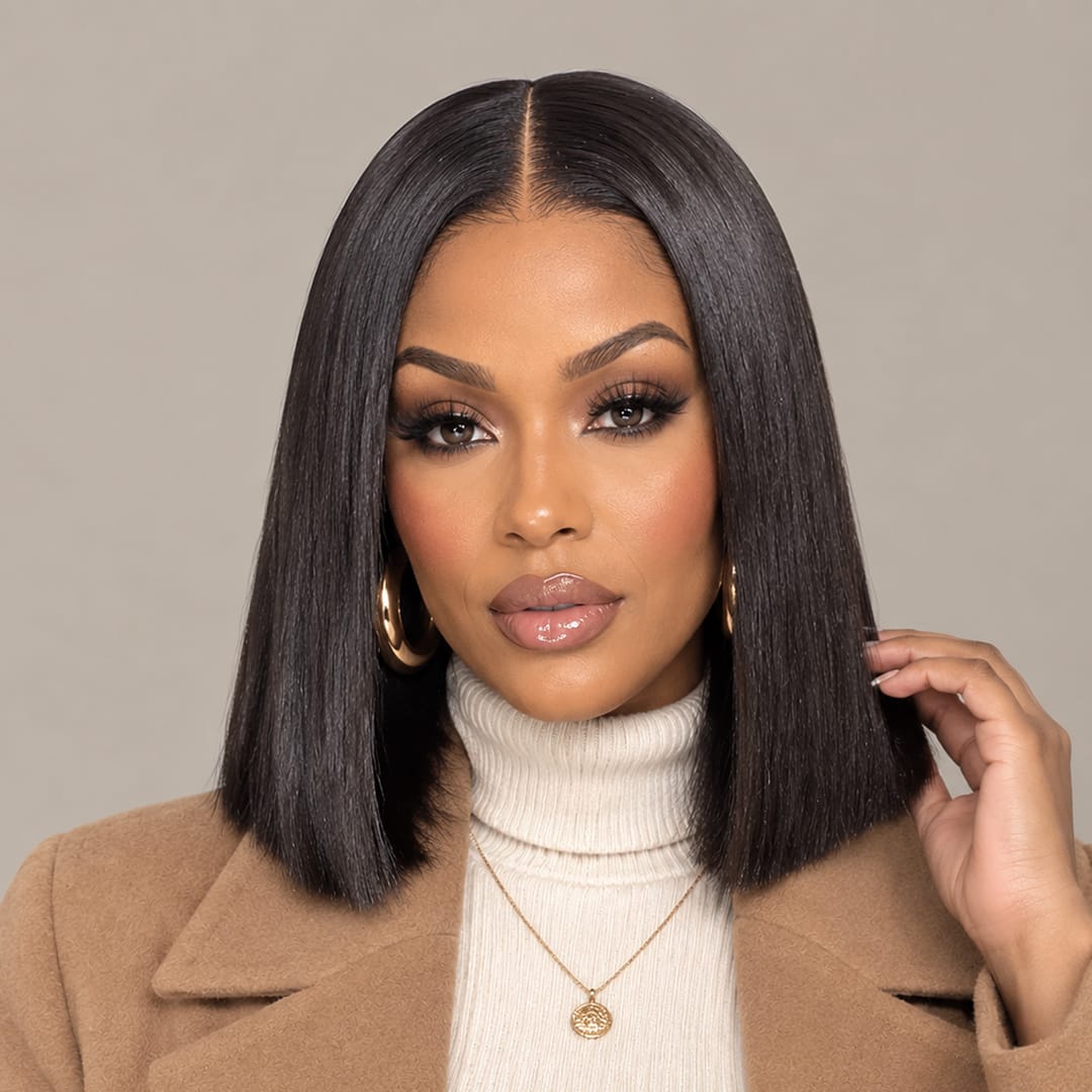AILUXY Perruque Bob Luxe 2x6 en Dentelle Mode Haut de Gamme Française | Version améliorée 2.0