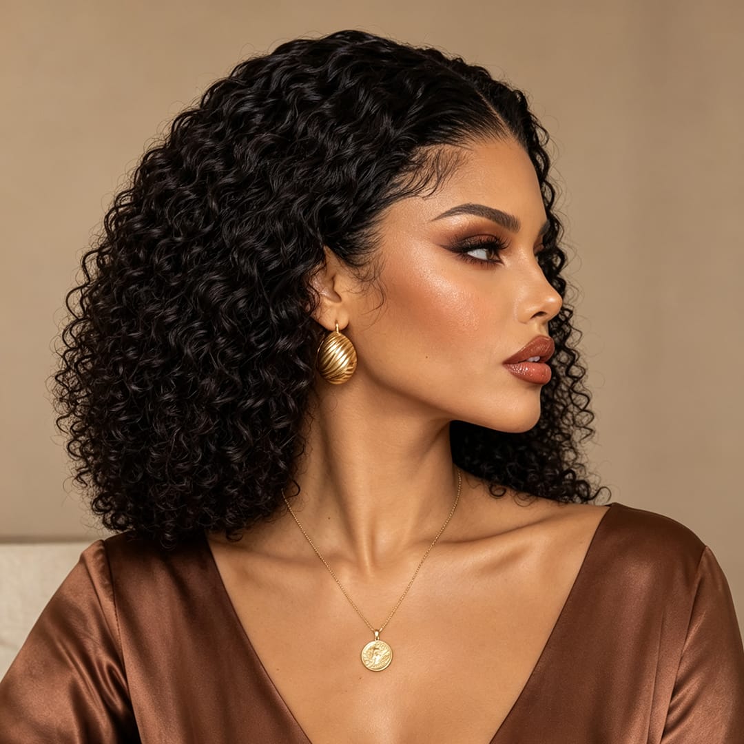 AILUXY Perruque ondulée Deep Wave 4x4 Lace Closure | Style chic et confortable