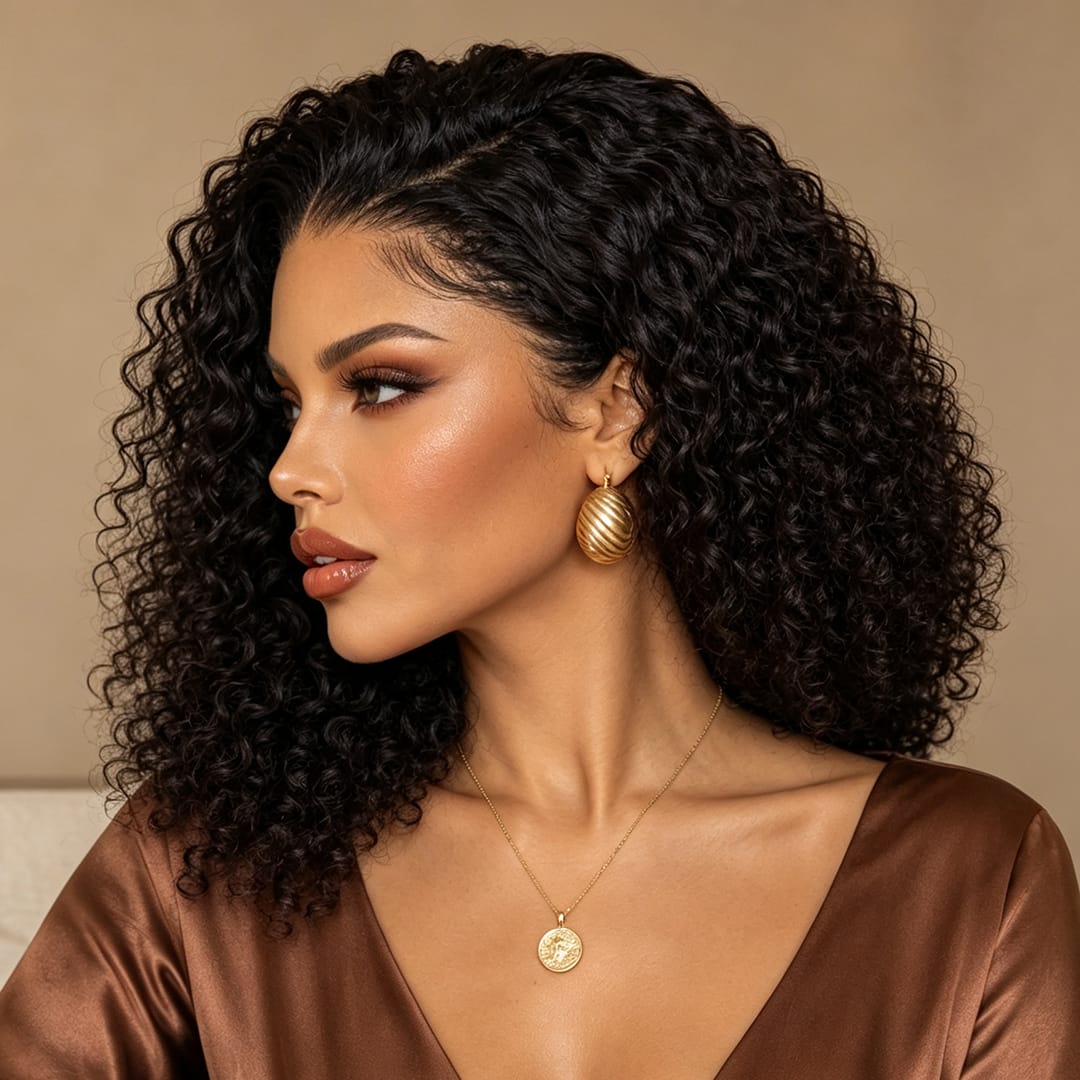 AILUXY Perruque ondulée Deep Wave 4x4 Lace Closure | Style chic et confortable
