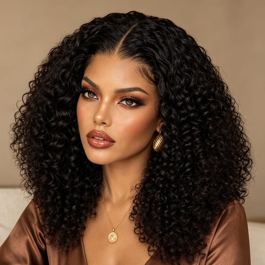AILUXY Perruque ondulée Deep Wave 4x4 Lace Closure | Style chic et confortable