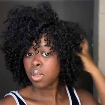 AILUXY Perruque Kinky Curly Noire Afro | Un volume incroyable en un instant