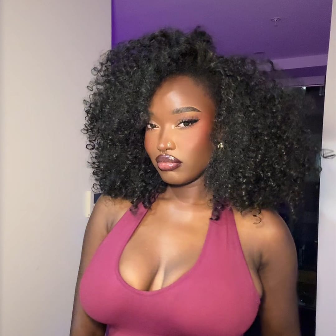 AILUXY Perruque Kinky Curly Sans Colle, Effet Naturel