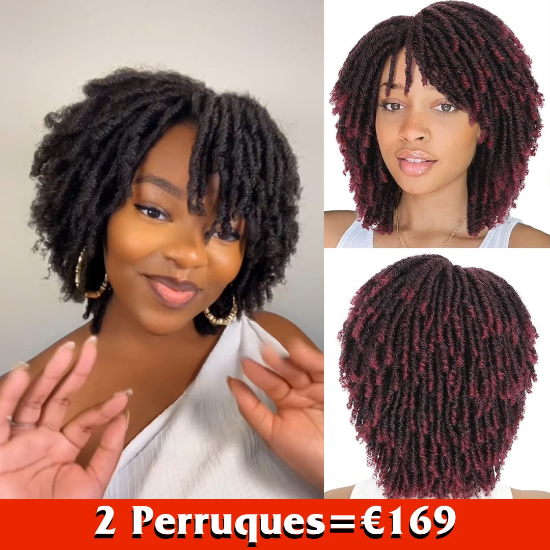 AILUXY – 2 perruques combo Twist Braid Cheveux  Humains – Identique à la photo