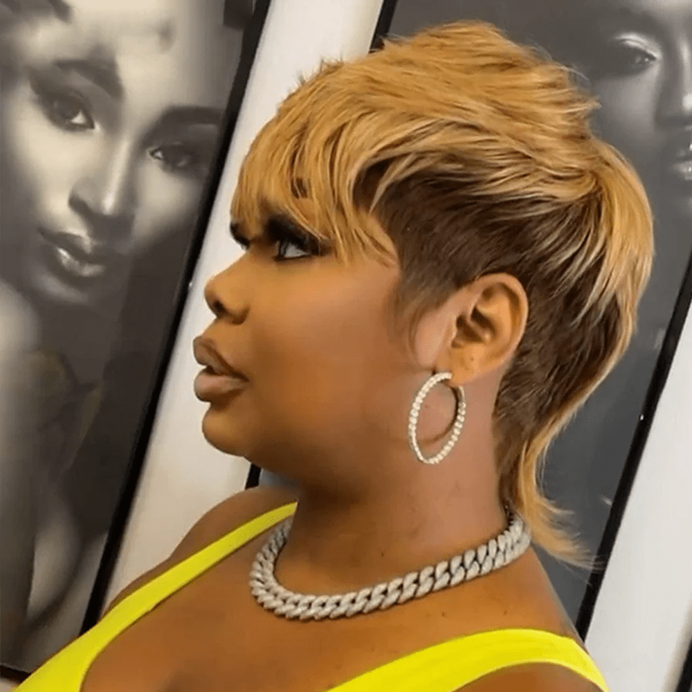AILUXY Perruque courte avec coupe Pixie personnalisée