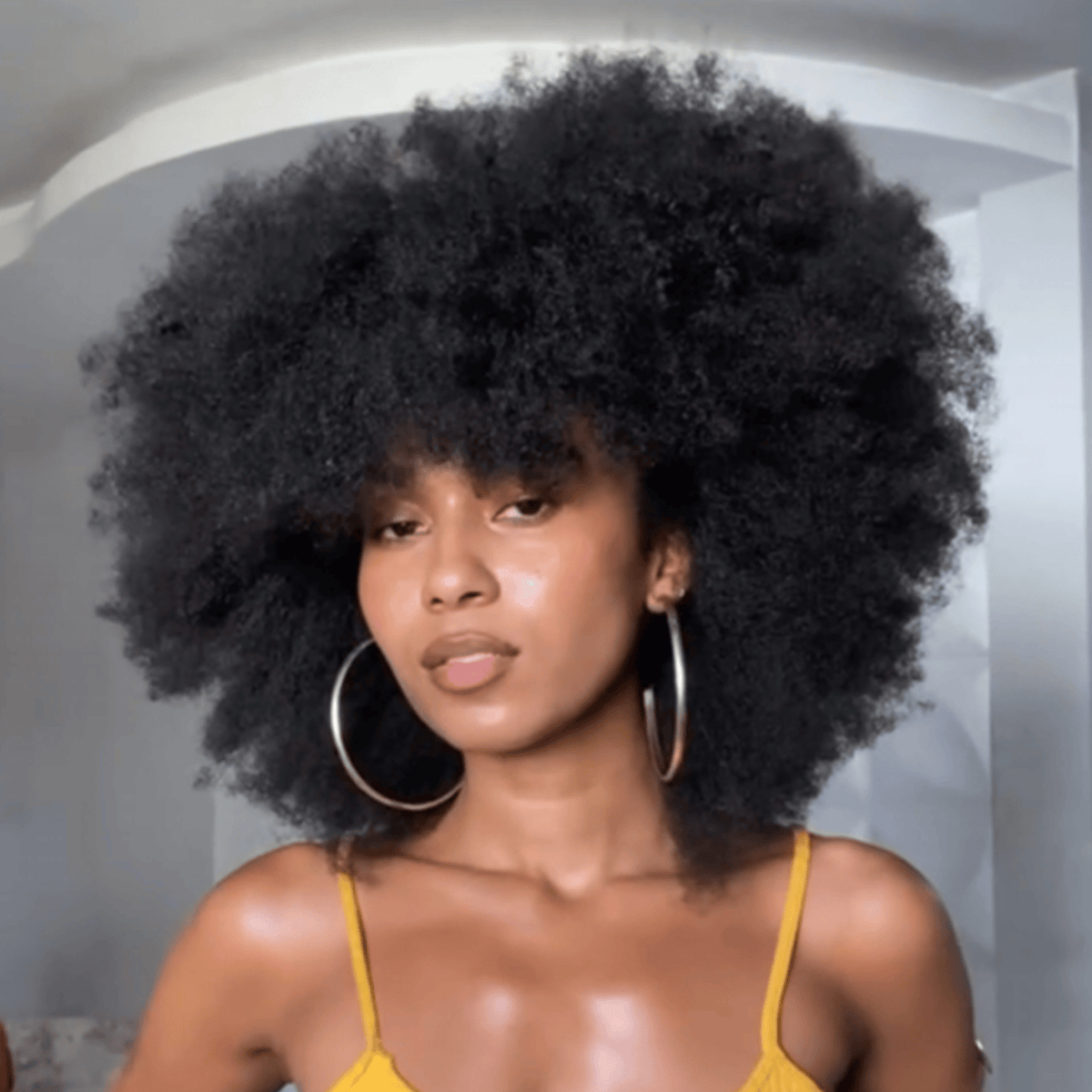 AILUXY Perruque Afro Grande Volume, Boucles Texturées Style Naturel Africain