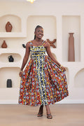 Anjola Mixed African Prints Dress