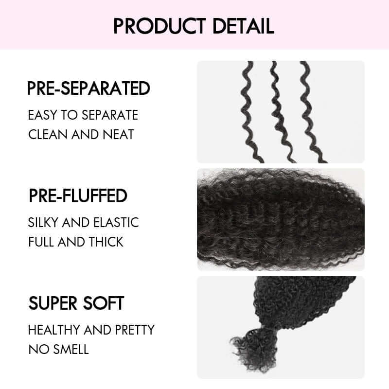 B3G1|Natural Black Spring twist For Type 4A/3C Hair