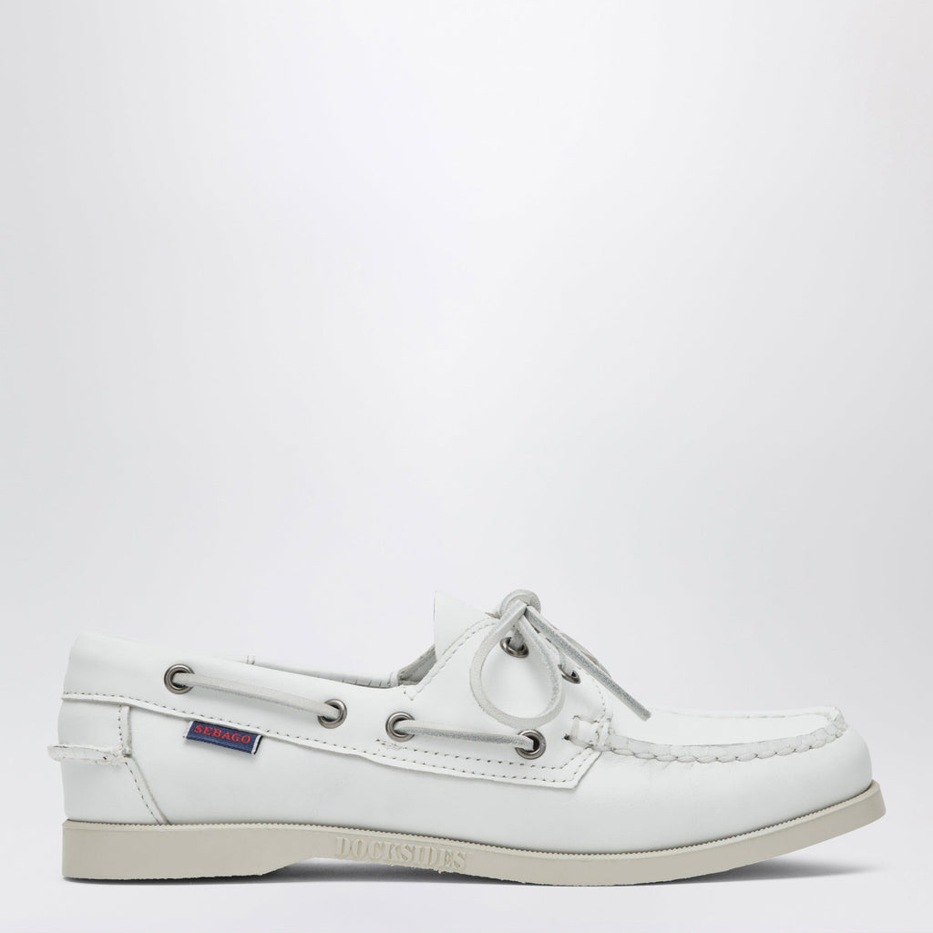 Sebago - Portland women's boat shoes in leather, white
