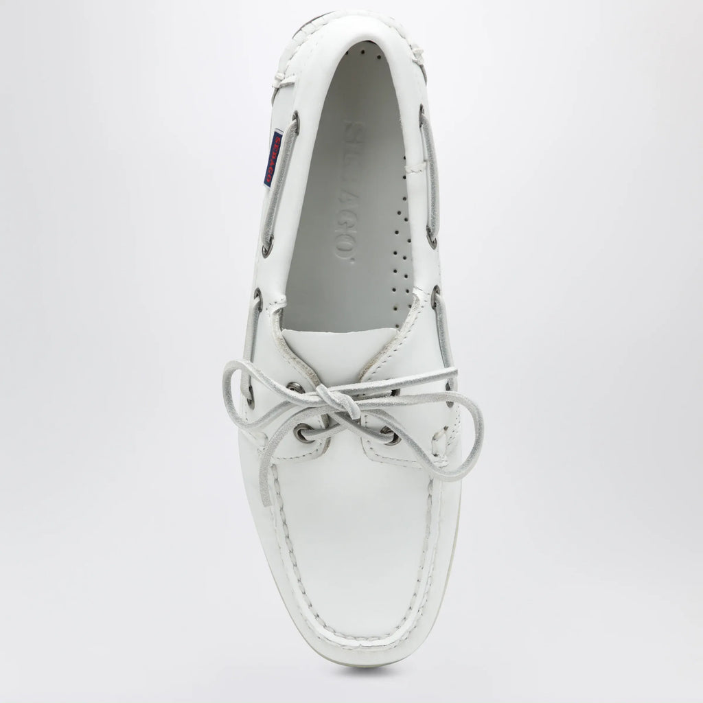 Sebago - Portland women's boat shoes in leather, white