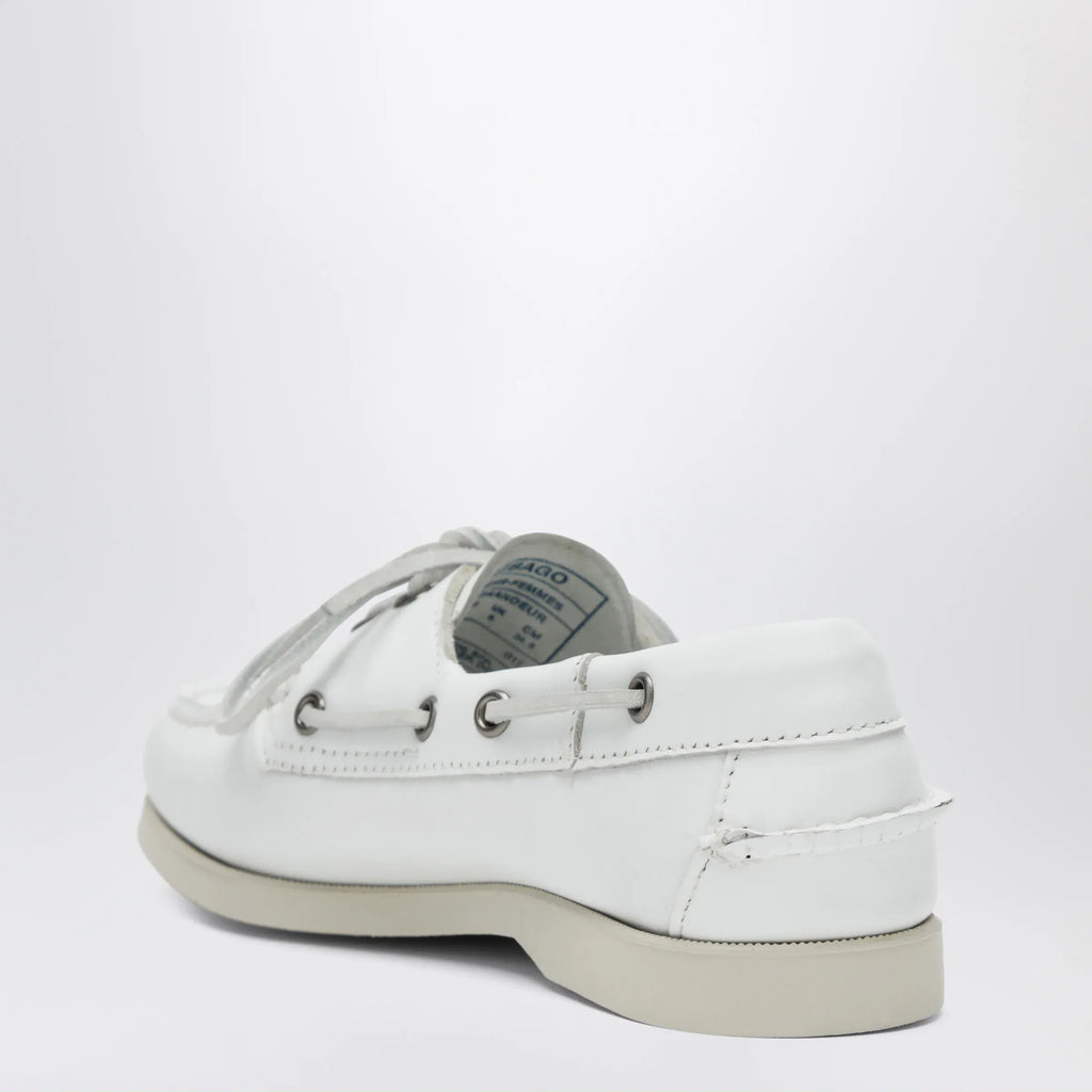 Sebago - Portland women's boat shoes in leather, white