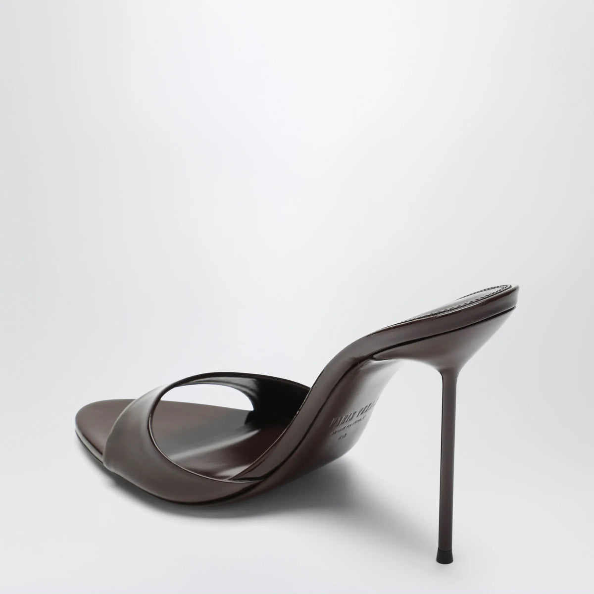 Paris Texas - Lidia mules in ebony patent leather