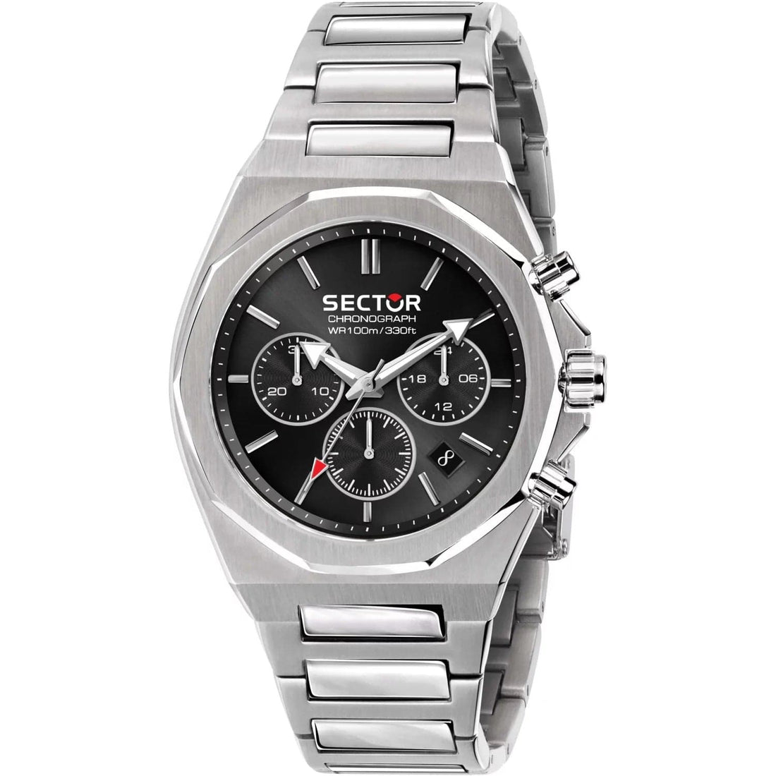 Sector 960 Chronograph Black Dial Silver Watch