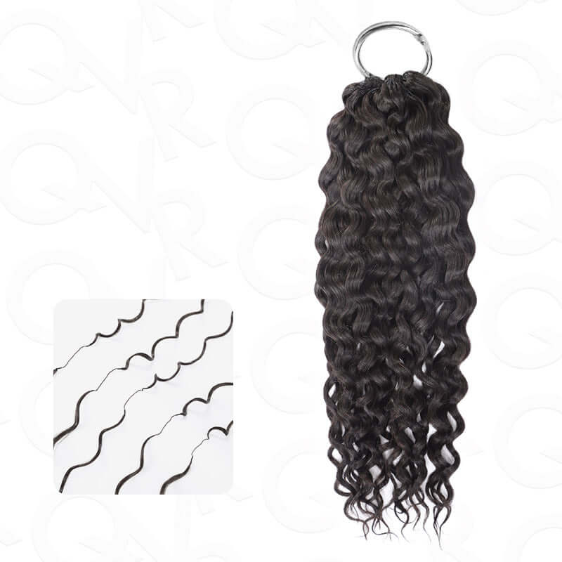 Buy One Get One| Natural Black Water Wave Feather Crochet Hair