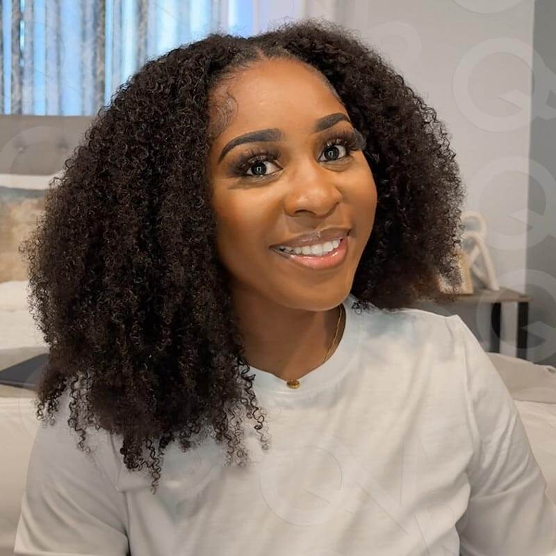 B3G1|Afro Kinky Curly Feather Crochet Human Hair
