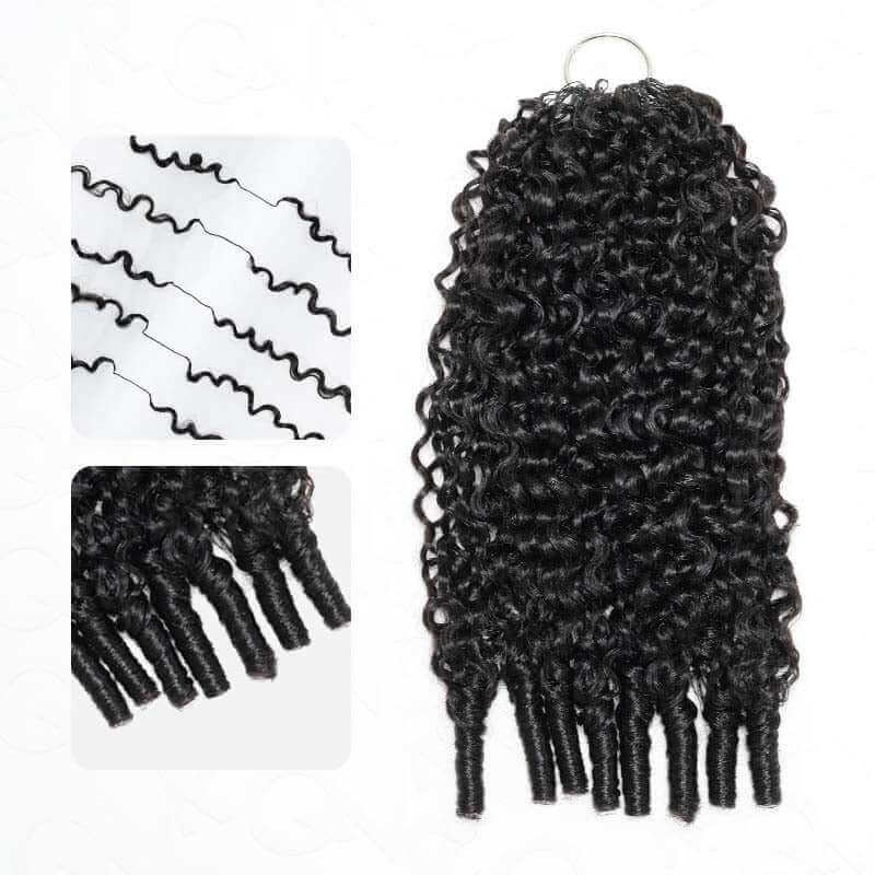 Buy One Get One| QVR Burmese Curly Crochet Hair Natural Black