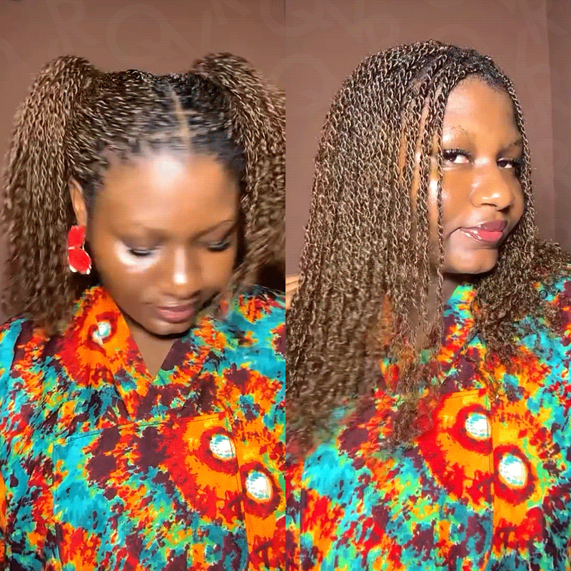 Buy One Get One|QVR Mixed Color #4/30 Afro Kinky Bulk Human Hair