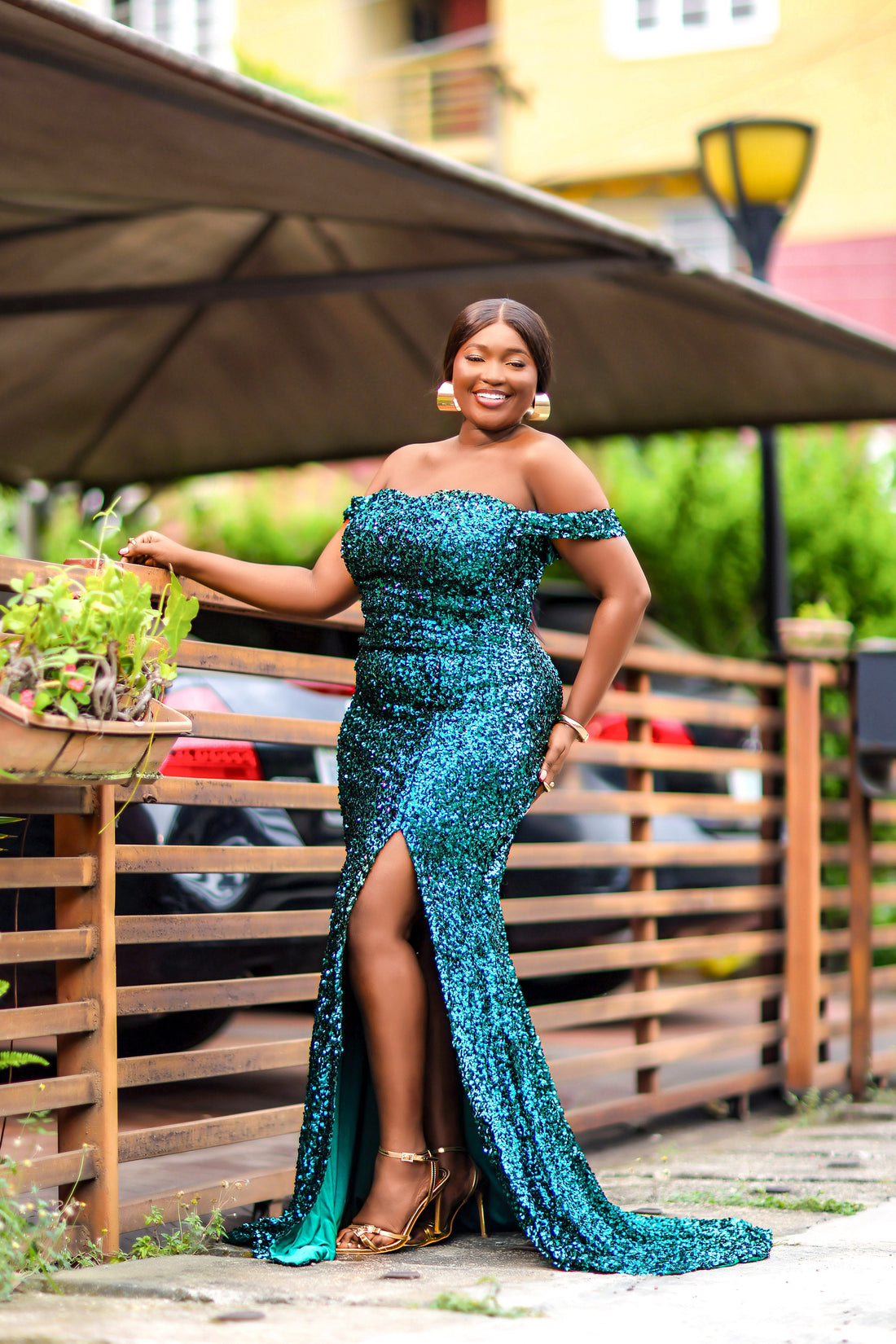 Eve Sequin Mermaid Dress (Green)