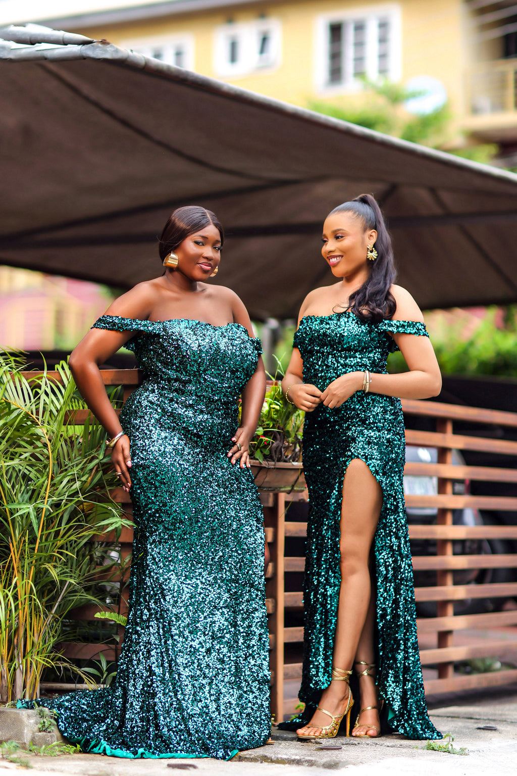 Eve Sequin Mermaid Dress (Green)