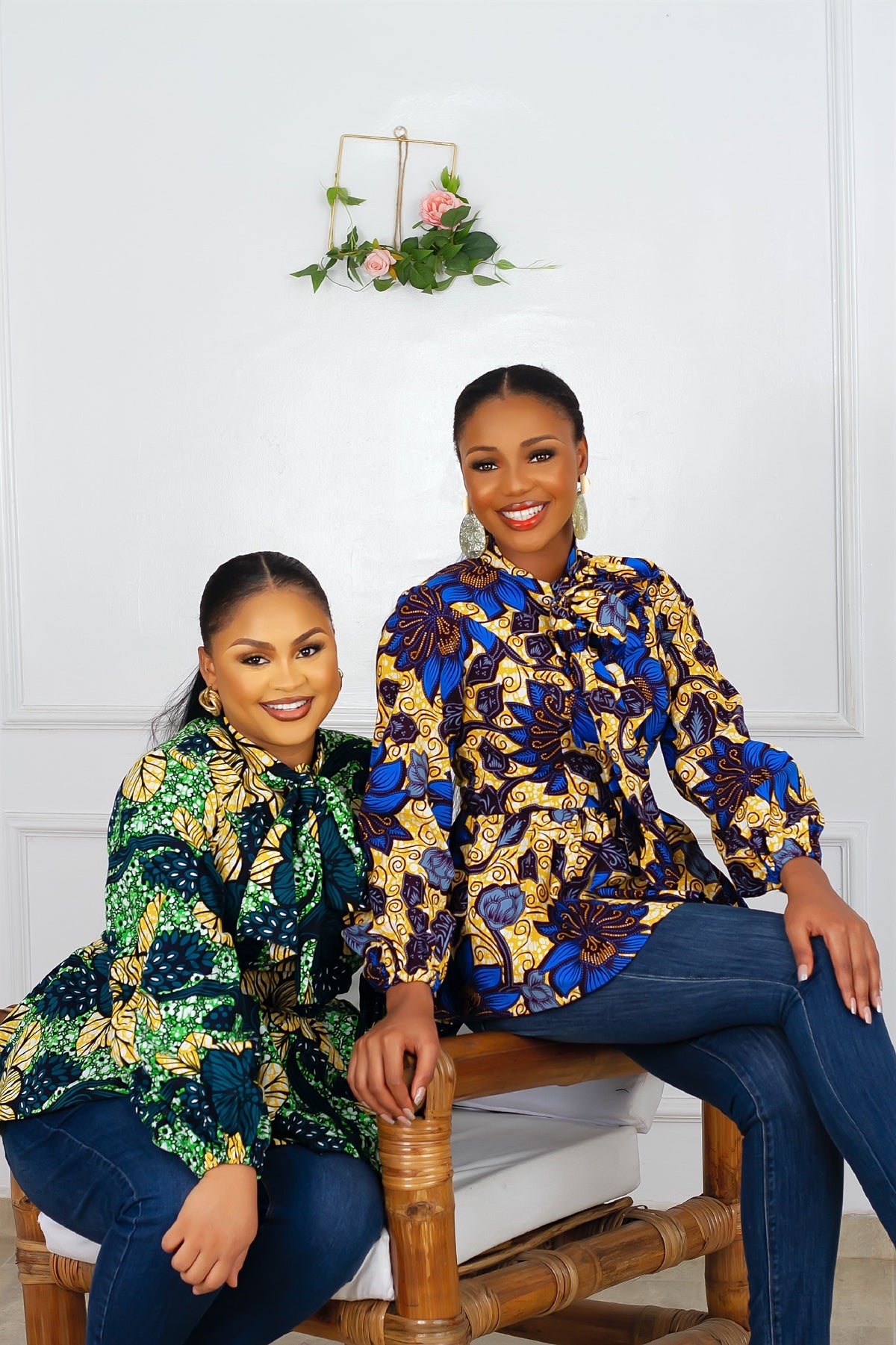 Idara African Print Peplum Top (Multi)