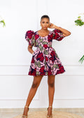 IRE African Print Dress (Pink)