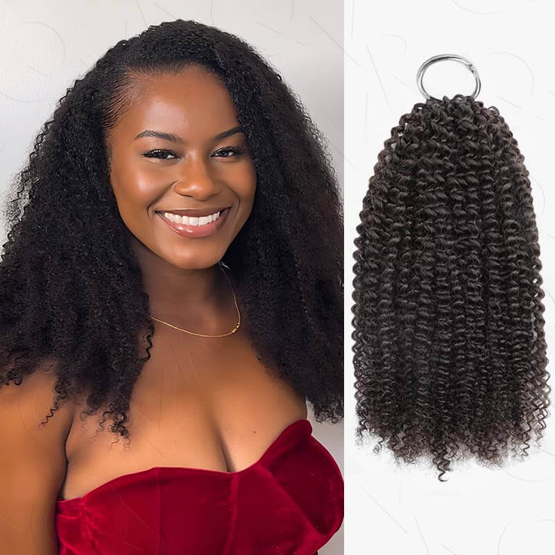 B3G1|Afro Kinky Curly Feather Crochet Human Hair