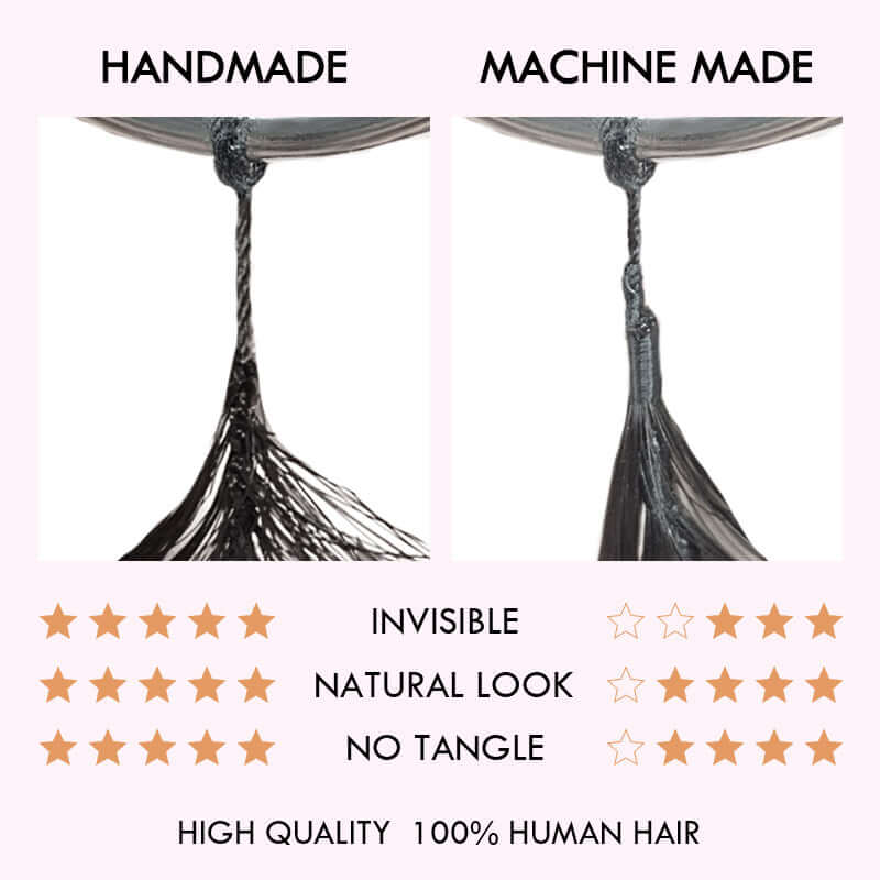 QVR Soft Deep Wave Feather Crochet Braid Natural Black Human Hair Extensions