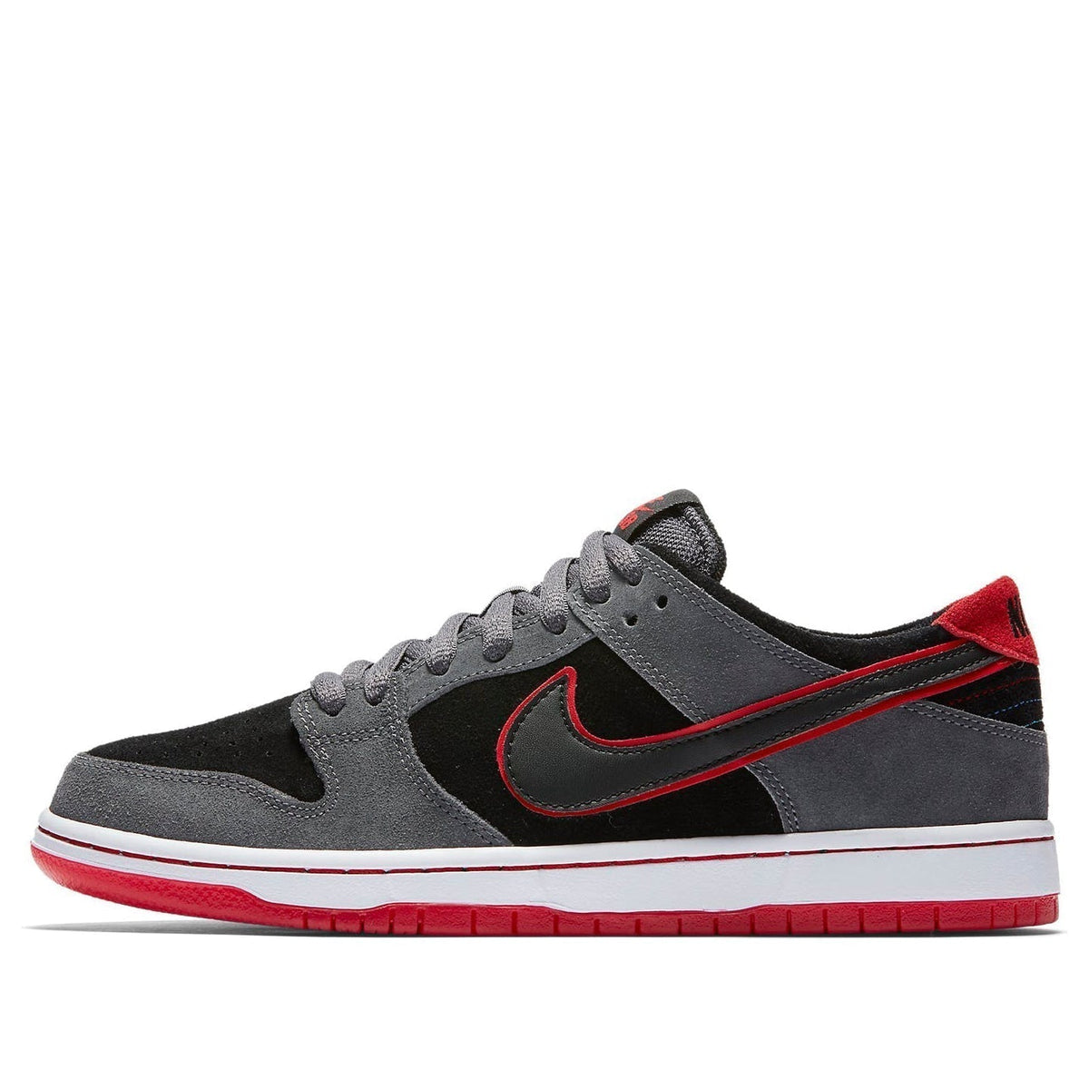 Nike Ishod Wair x SB Skateboard Zoom Dunk Low Pro 'Sports Car' Dark Grey/Black-University Red 895969-006