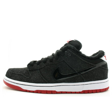 Nike Dunk Low Premium SB Skateboard 'Larry Perkins' Black/Black-Varsity Red 313170-007