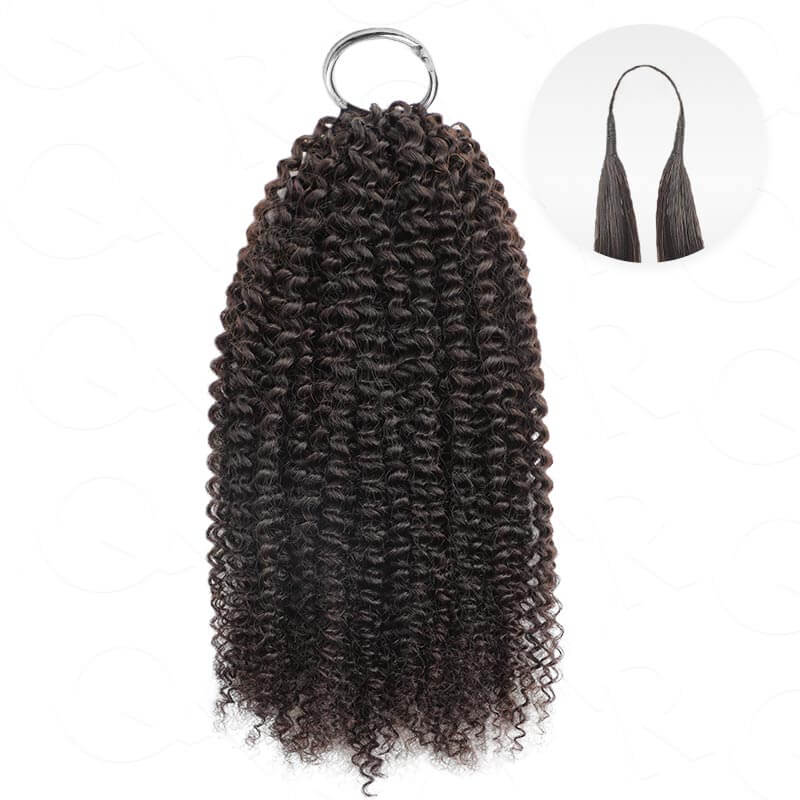 B3G1|Afro Kinky Curly Feather Crochet Human Hair