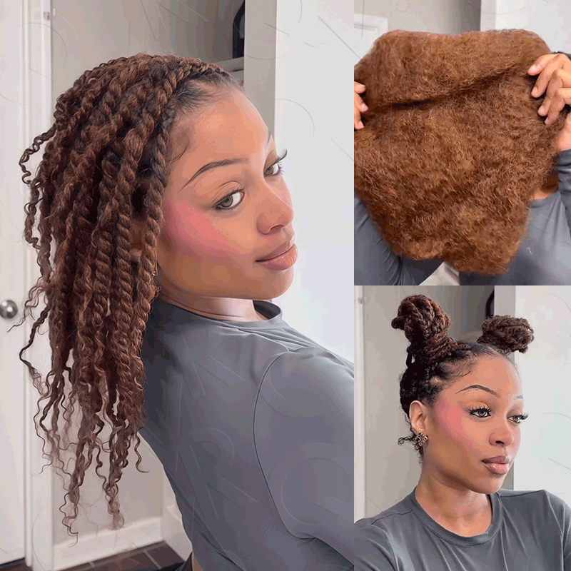 B3G1|Three Colors #4/30/27 Afro kinky Bulk Human Hair