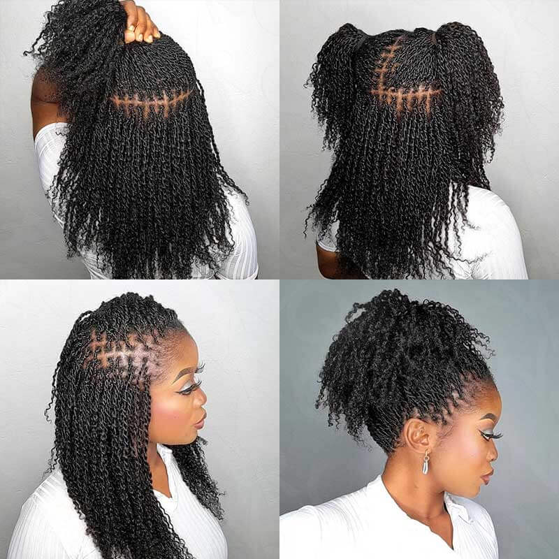 Buy One Get One|QVR Natural Black Afro Kinky Bulk Human Hair