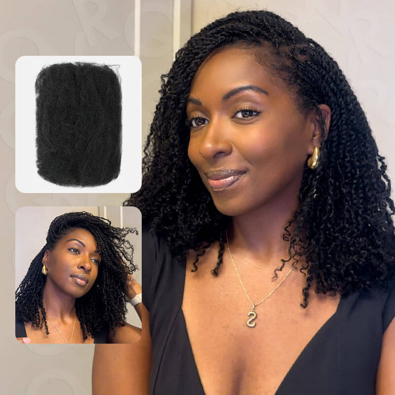 Buy One Get One | QVR Ombre Brown #T1B/30 Afro kinky Bulk Human Hair