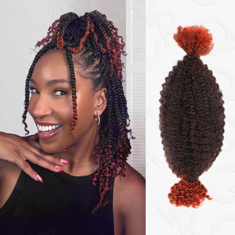 B3G1|Natural Black Spring twist For Type 4A/3C Hair