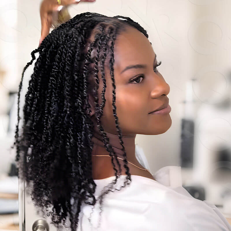 B3G1|Natural Black Spring twist For Type 4A/3C Hair